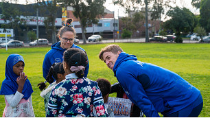 Kids meet sporting heroes at picnic