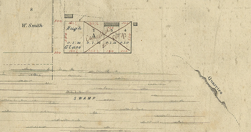 Shiel St quarries, 1855 - North Melbourne